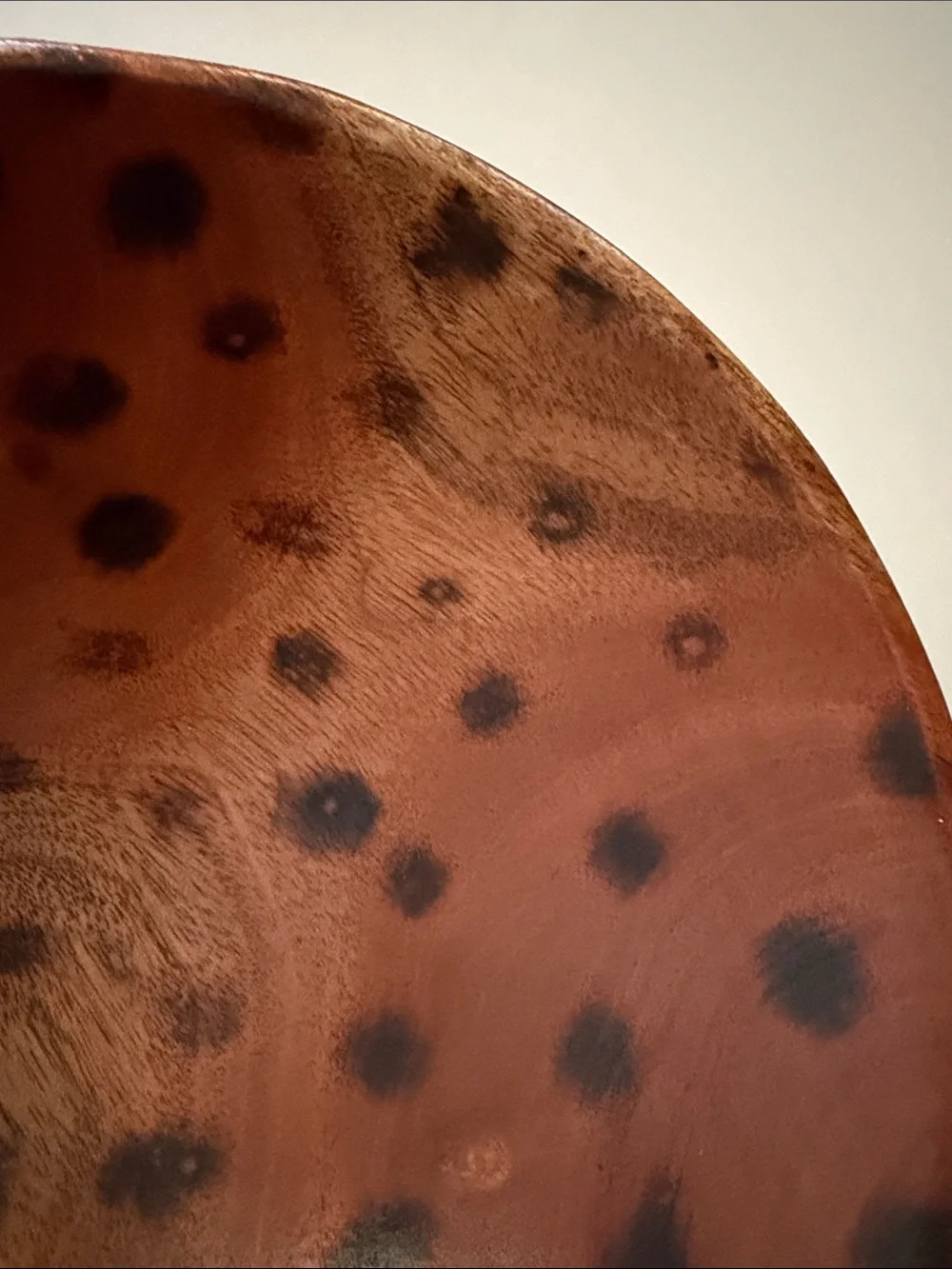 Artisan Signed Carved Rainforest Wood Decorative Bowl Belize Jaguar Mahogany